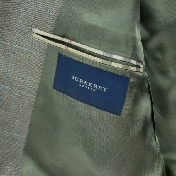 Blazer homme manches longues beige Burberry Motif a carreaux Col Officier