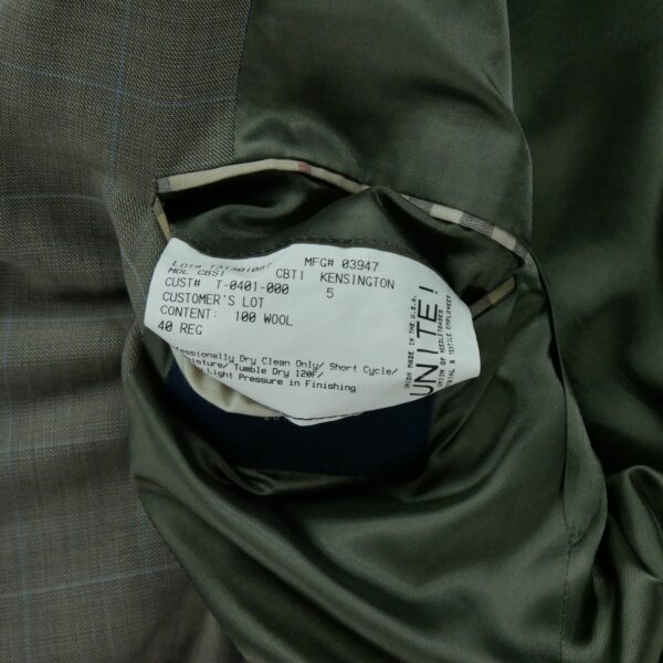 Blazer homme manches longues beige Burberry Motif a carreaux Col Officier