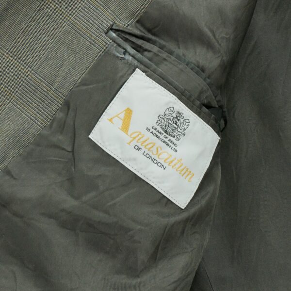 Blazer homme manches longues gris Aquascutum Motif a carreaux Col Officier
