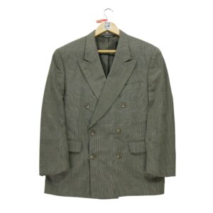 Blazer homme manches longues gris Aquascutum Motif a carreaux Col Officier