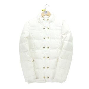 Doudoune femme manches longues beige Vintage Col Montant