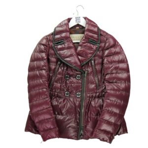 Doudoune femme manches longues bordeaux Burberry Col Revert