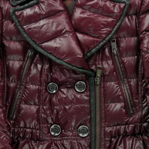 Doudoune femme manches longues bordeaux Burberry Col Revert