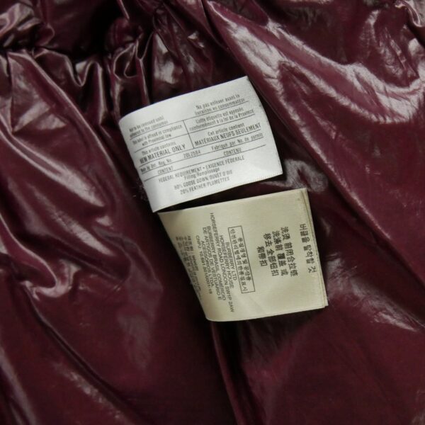 Doudoune femme manches longues bordeaux Burberry Col Revert