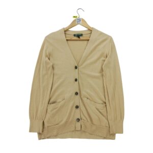 Gilet femme manches longues beige Polo Ralph Lauren Col Rond