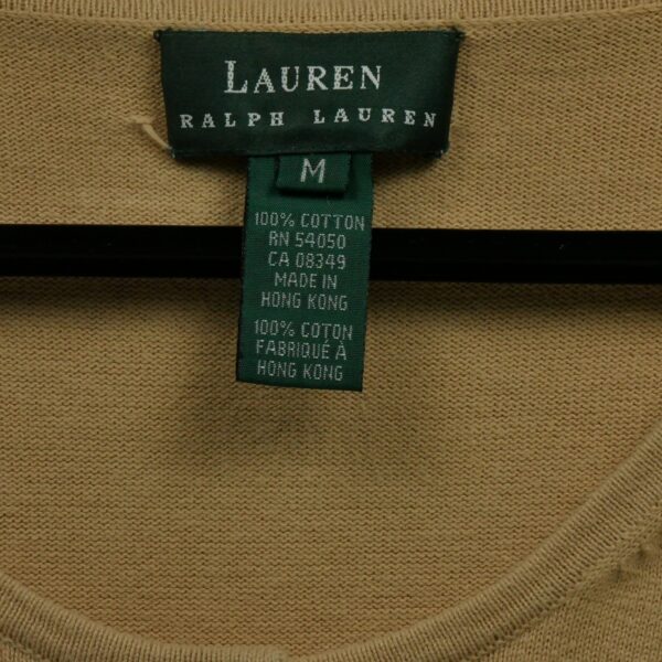 Gilet femme manches longues beige Polo Ralph Lauren Col Rond