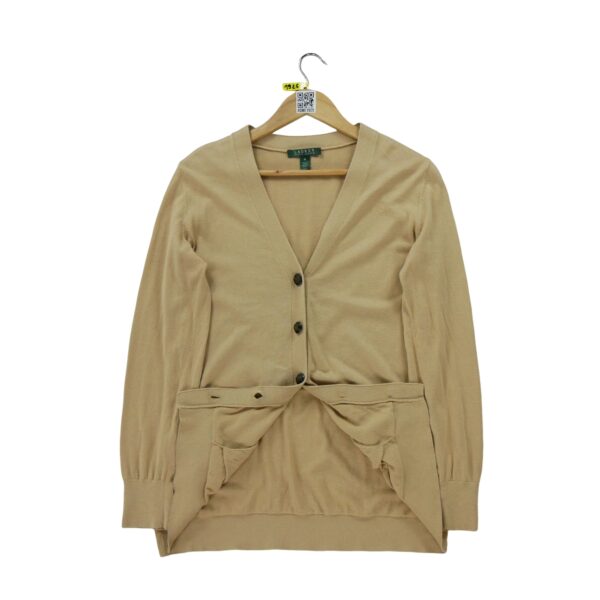 Gilet femme manches longues beige Polo Ralph Lauren Col Rond