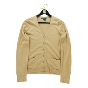 Gilet femme manches longues beige Polo Ralph Lauren Col V