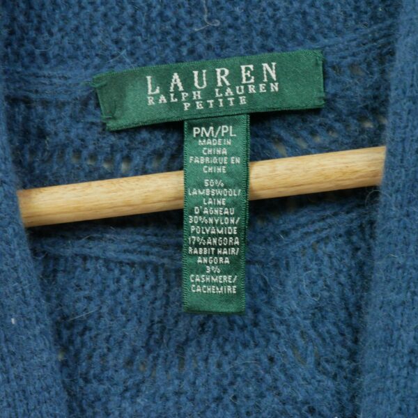 Gilet femme manches longues bleu Polo Ralph Lauren Col V