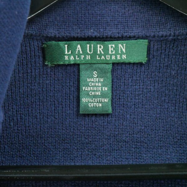 Gilet femme manches longues marine Polo Ralph Lauren Col Revert