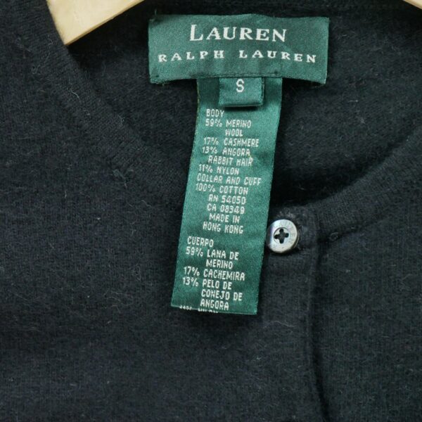 Gilet femme manches longues noir Polo Ralph Lauren Col Rond