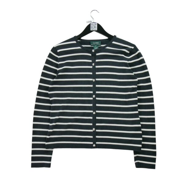 Gilet femme manches longues noir Polo Ralph Lauren Motif a rayures Col Rond
