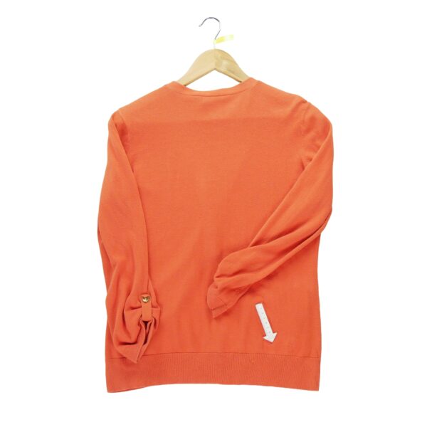 Gilet femme manches longues orange Polo Ralph Lauren Col V