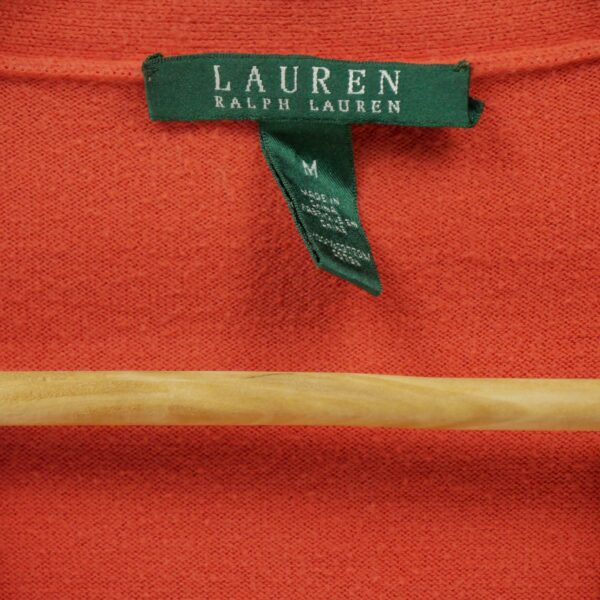 Gilet femme manches longues orange Polo Ralph Lauren Col V