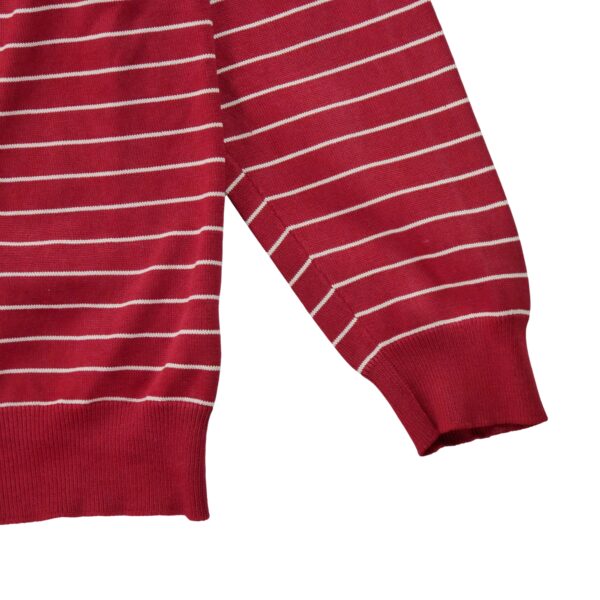 Gilet femme manches longues rouge Lauren Ralph Lauren Motif a rayures Col Rond