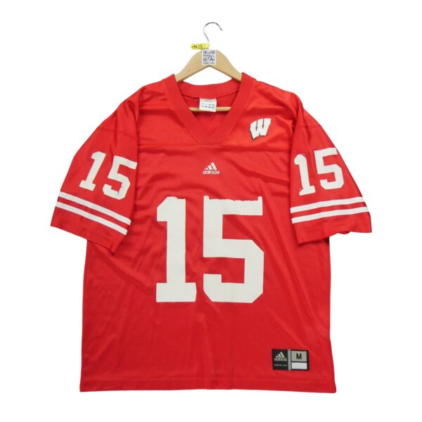 Maillot manches courtes homme rouge Adidas Equipe Wisconsin