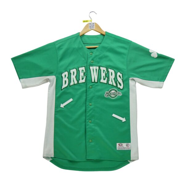 Maillot manches courtes homme vert MLB Equipe Milwaukee Brewers