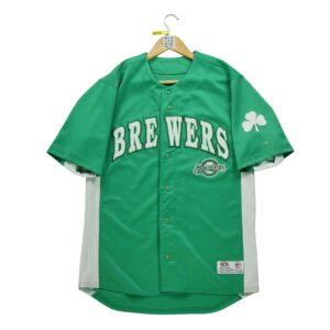 Maillot manches courtes homme vert MLB Equipe Milwaukee Brewers