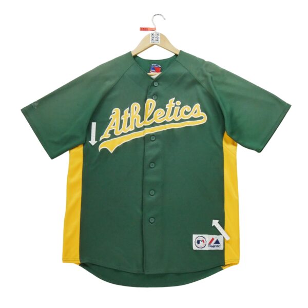 Maillot manches courtes homme vert MLB Equipe Oakland Athletics