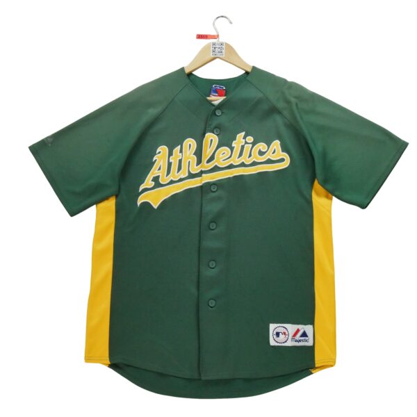 Maillot manches courtes homme vert MLB Equipe Oakland Athletics