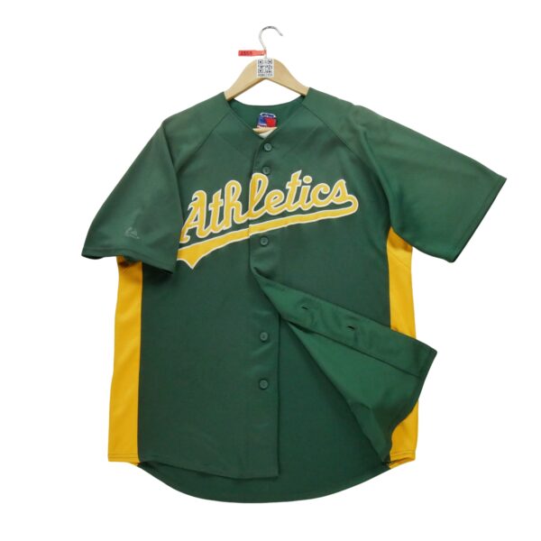 Maillot manches courtes homme vert MLB Equipe Oakland Athletics