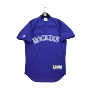 Maillot manches courtes homme violet Majestic Equipe Rockies du Colorado