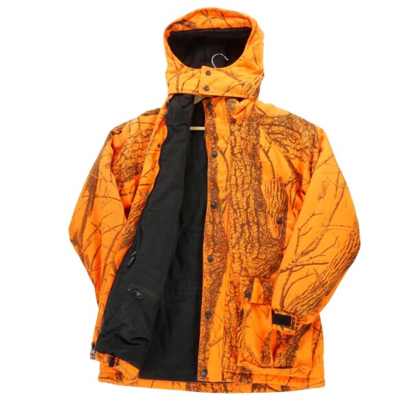 Parka homme manches longues orange Cabelas Motif a motifs Col Montant