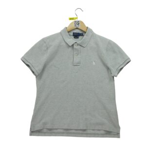 Polo manches courtes femme gris Polo Ralph Lauren Motif chine Col Polo