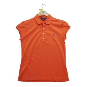 Polo manches courtes femme orange Polo Ralph Lauren Col Polo