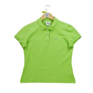 Polo manches courtes femme vert Lacoste Col Polo
