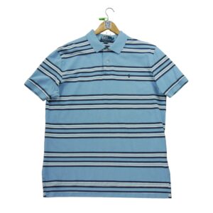 Polo manches courtes homme bleu clair Polo Ralph Lauren Motif a rayures Col Polo