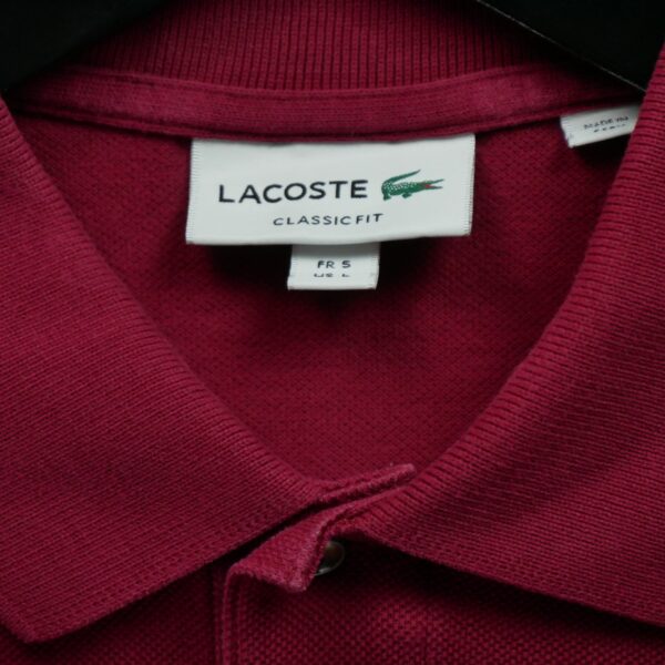Polo manches courtes homme rouge Lacoste Col Polo