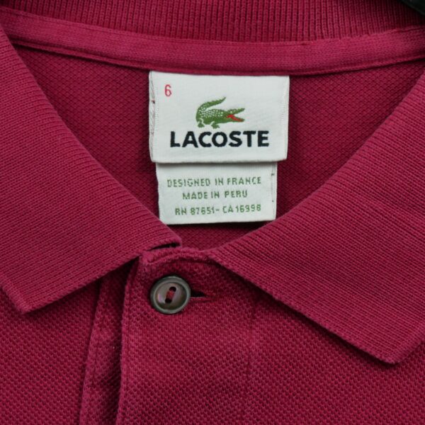 Polo manches courtes homme rouge Lacoste Col Polo