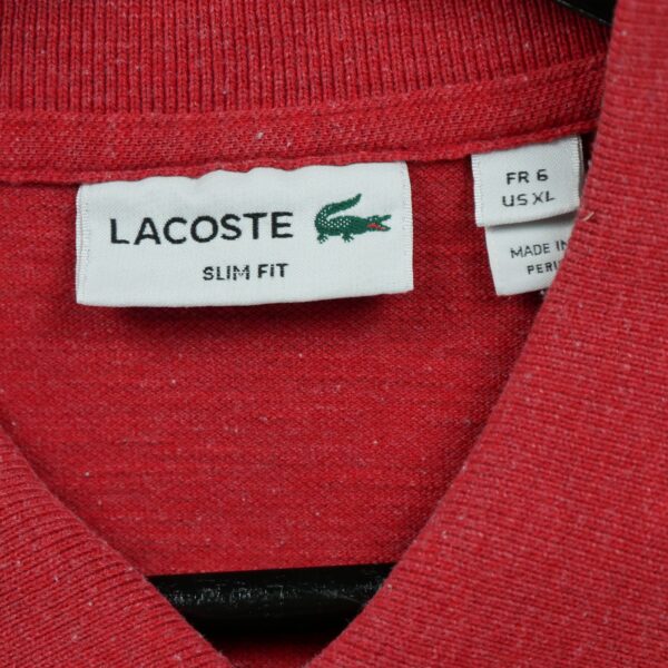 Polo manches courtes homme rouge Lacoste Col Polo