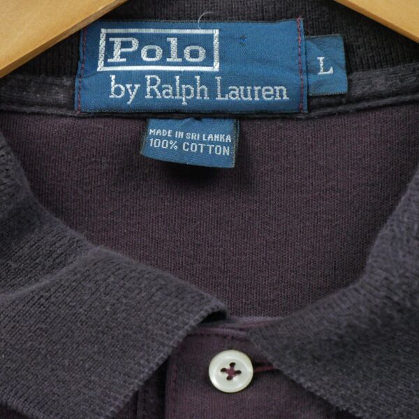 Polo manches longues homme bordeaux Polo Ralph Lauren Col Polo