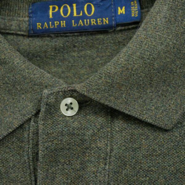 Polo manches longues homme kaki Polo Ralph Lauren Motif chine Col Polo