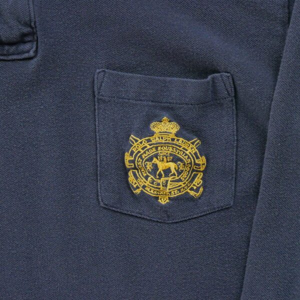 Polo manches longues homme marine Polo Ralph Lauren Col Polo