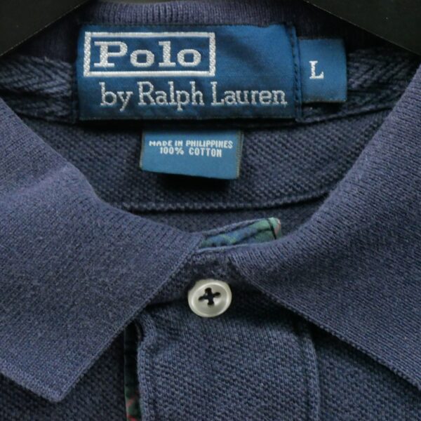 Polo manches longues homme marine Polo Ralph Lauren Col Polo