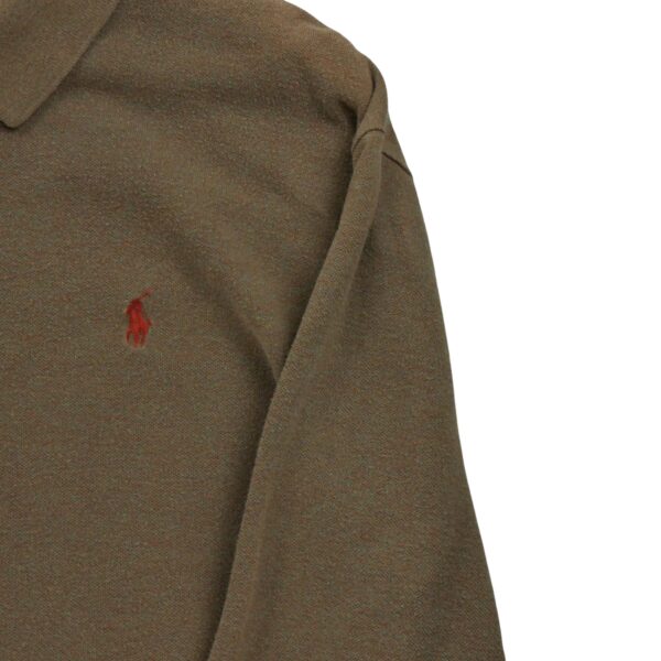 Polo manches longues homme marron Polo Ralph Lauren Col Polo