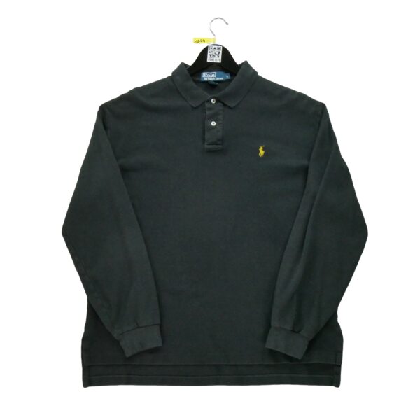 Polo manches longues homme noir Polo Ralph Lauren Col Polo
