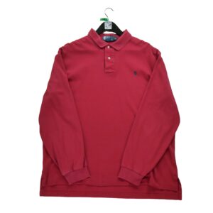 Polo manches longues homme rouge Polo Ralph Lauren Col Polo