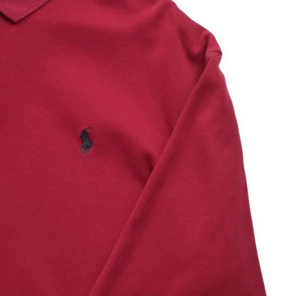 Polo manches longues homme rouge Polo Ralph Lauren Col Polo