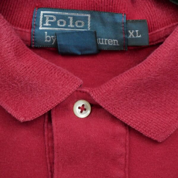 Polo manches longues homme rouge Polo Ralph Lauren Col Polo