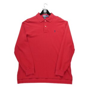 Polo manches longues homme rouge Polo Ralph Lauren Col Polo