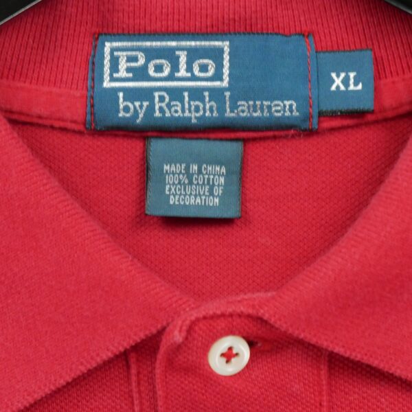 Polo manches longues homme rouge Polo Ralph Lauren Col Polo