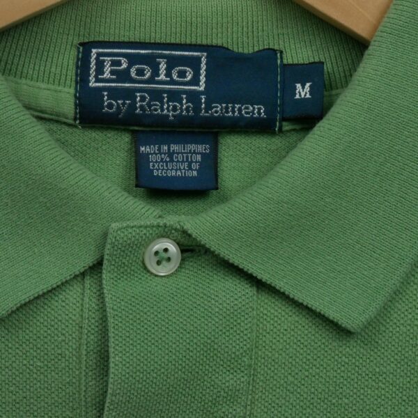 Polo manches longues homme vert Polo Ralph Lauren Col Polo