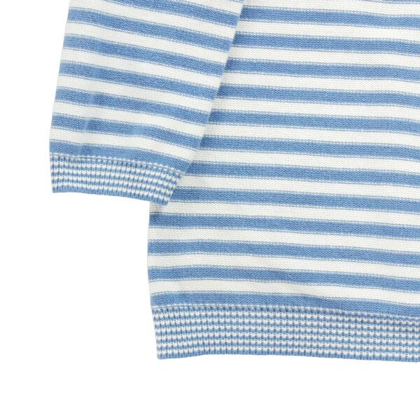 Pull femme manches longues blanc Polo Ralph Lauren Motif a rayures Col Rond