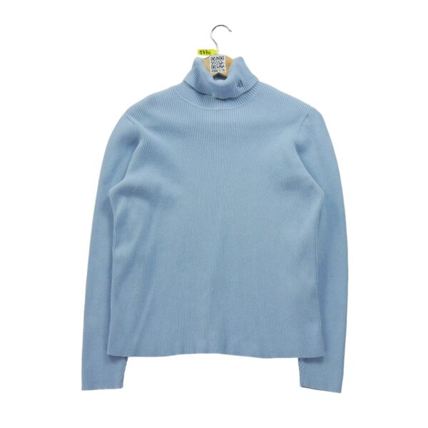 Pull femme manches longues bleu clair Polo Ralph Lauren Col Roule