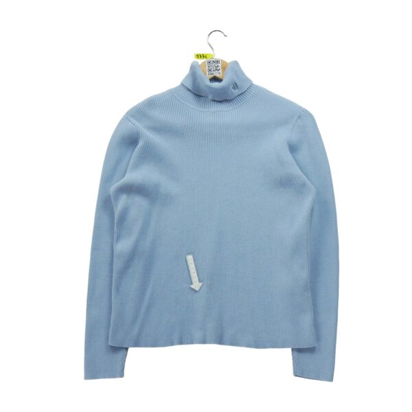 Pull femme manches longues bleu clair Polo Ralph Lauren Col Roule