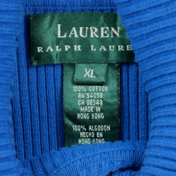 Pull femme manches longues bleu Polo Ralph Lauren Col Roule